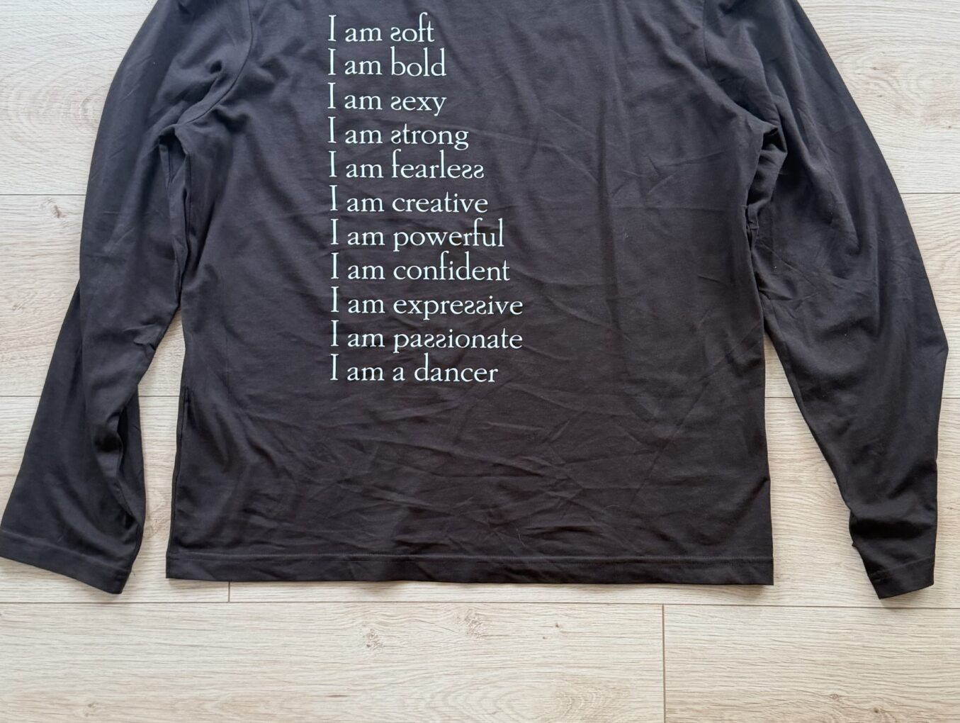 T-shirt manches longues marron “I am”