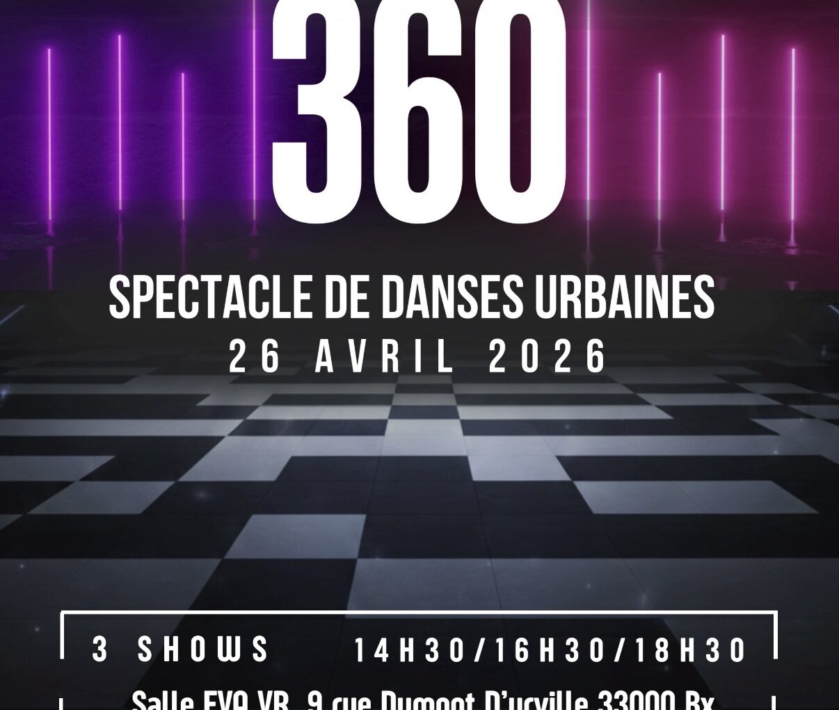 Participation danseur Spectacle 360